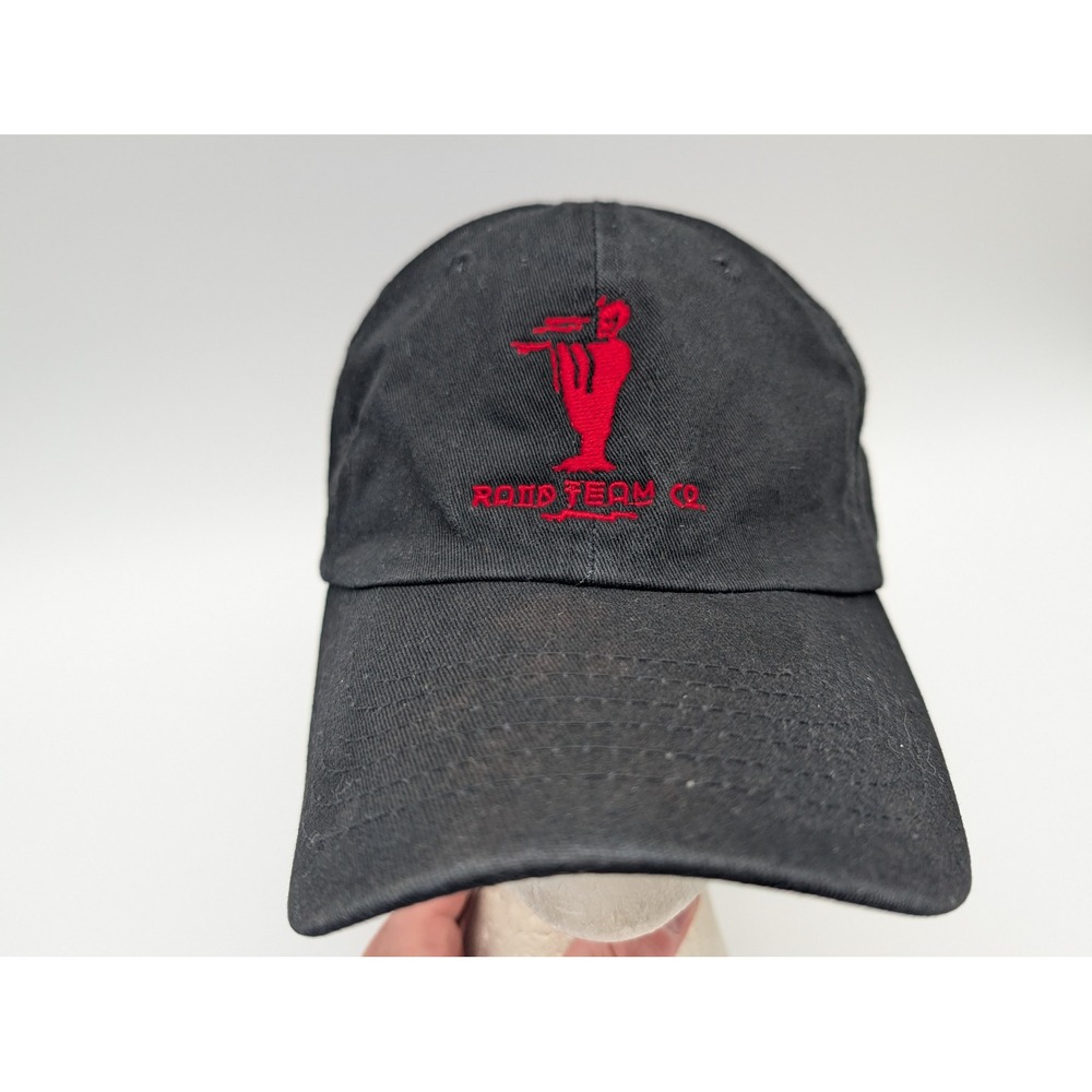 Road Team Co Black Red Death Follows Embroidered Dad Hat Adjustable Baseball Cap